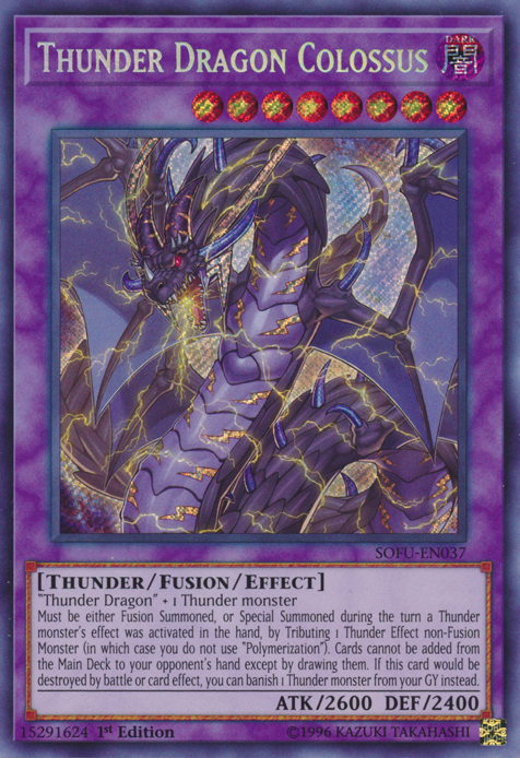 Thunder Dragon Colossus [SOFU-EN037] Secret Rare - Duel Kingdom