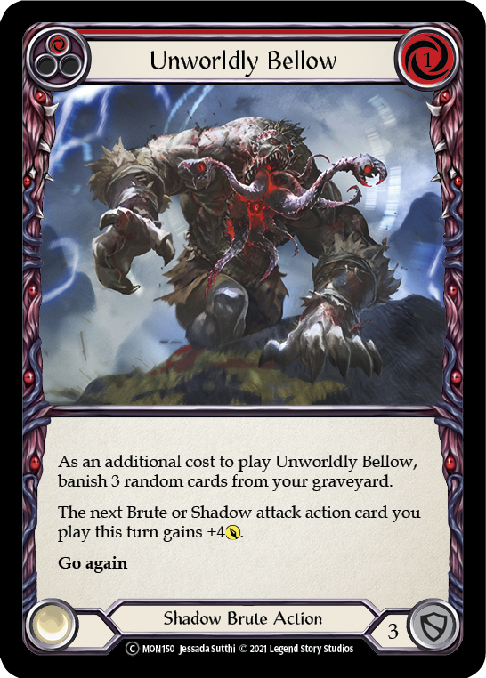 Unworldly Bellow (Red) (Rainbow Foil) [U-MON150-RF] Unlimited Rainbow Foil - Duel Kingdom