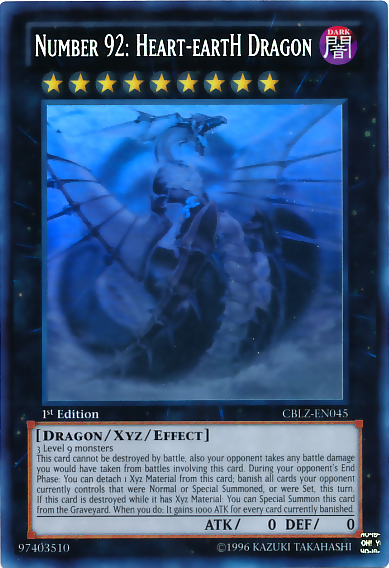 Number 92: Heart-eartH Dragon [CBLZ-EN045] Ghost Rare - Duel Kingdom