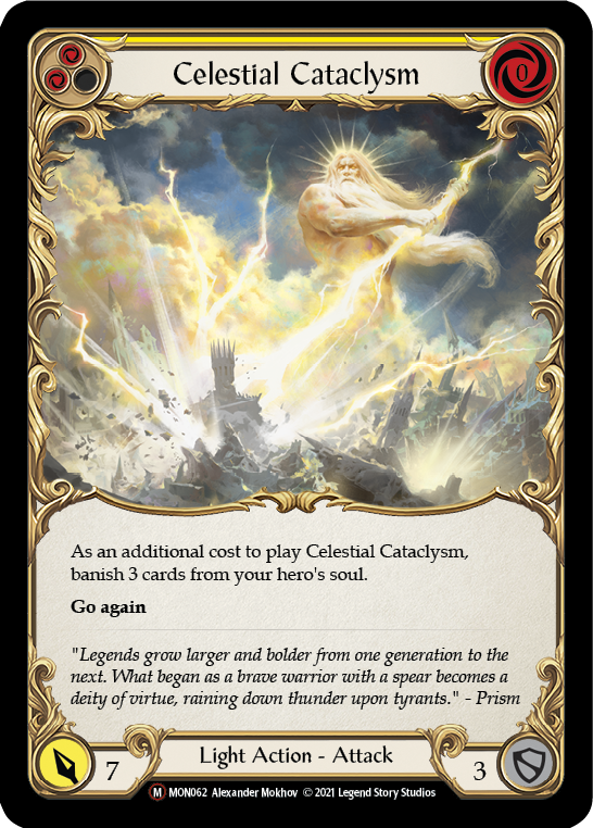 Celestial Cataclysm (Rainbow Foil) [U-MON062-RF] Unlimited Rainbow Foil - Duel Kingdom