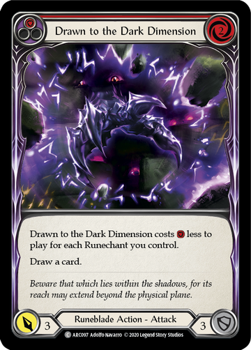 Drawn to the Dark Dimension (Red) [ARC097] Unlimited Rainbow Foil - Duel Kingdom