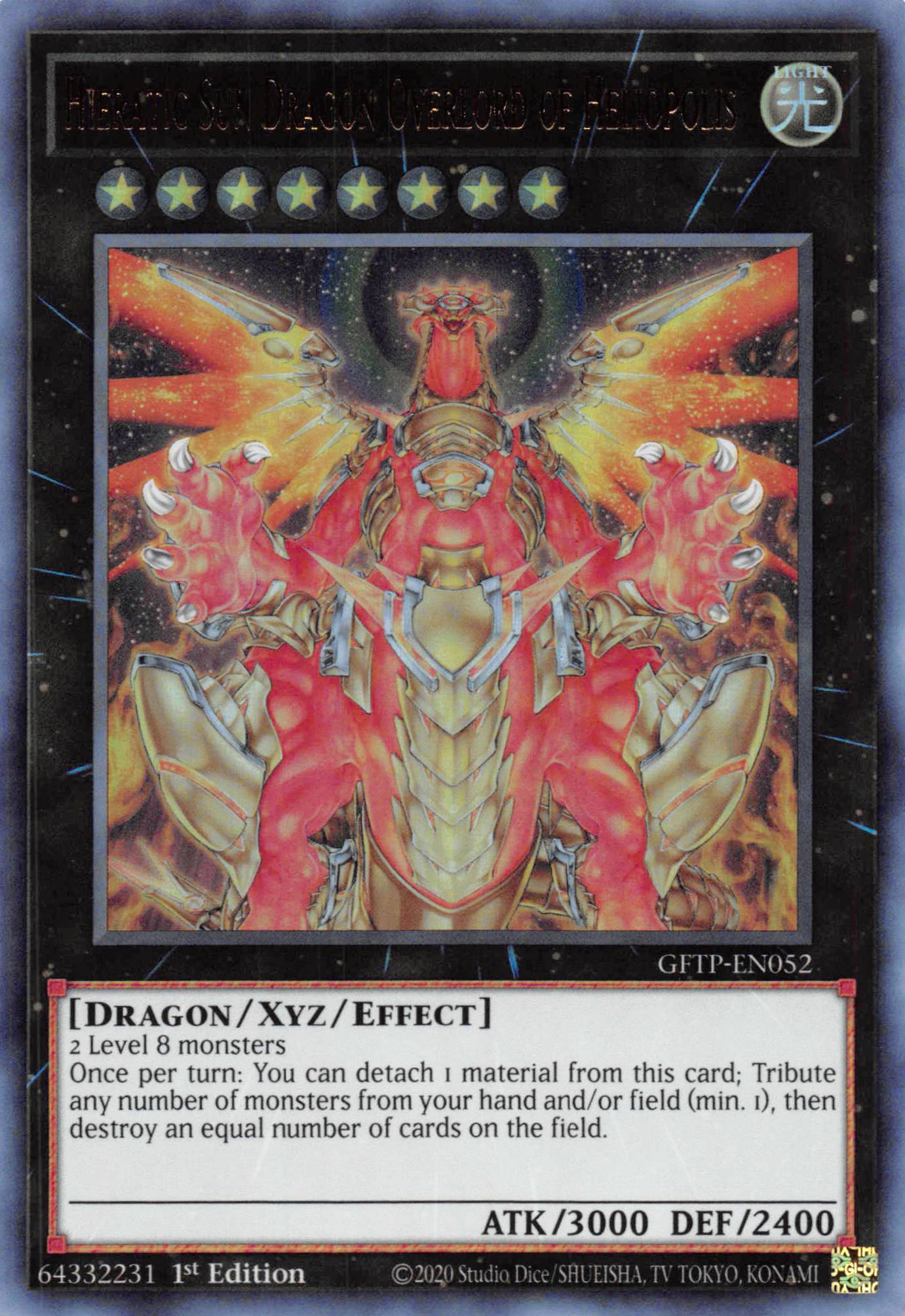 Hieratic Sun Dragon Overlord of Heliopolis [GFTP-EN052] Ultra Rare