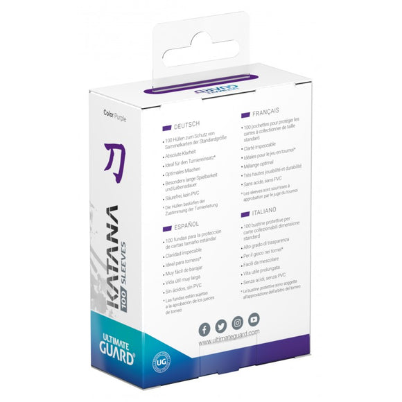 Ultimate Guard: Katana 100ct Standard Size Purple Sleeves - Duel Kingdom