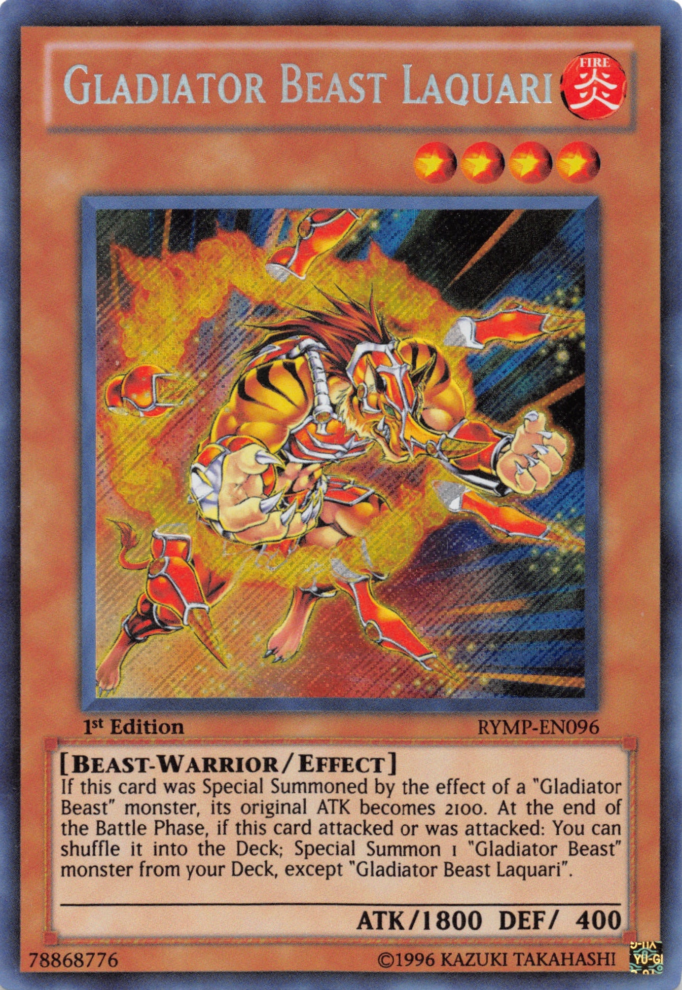 Gladiator Beast Laquari [LCGX-EN238] Secret Rare