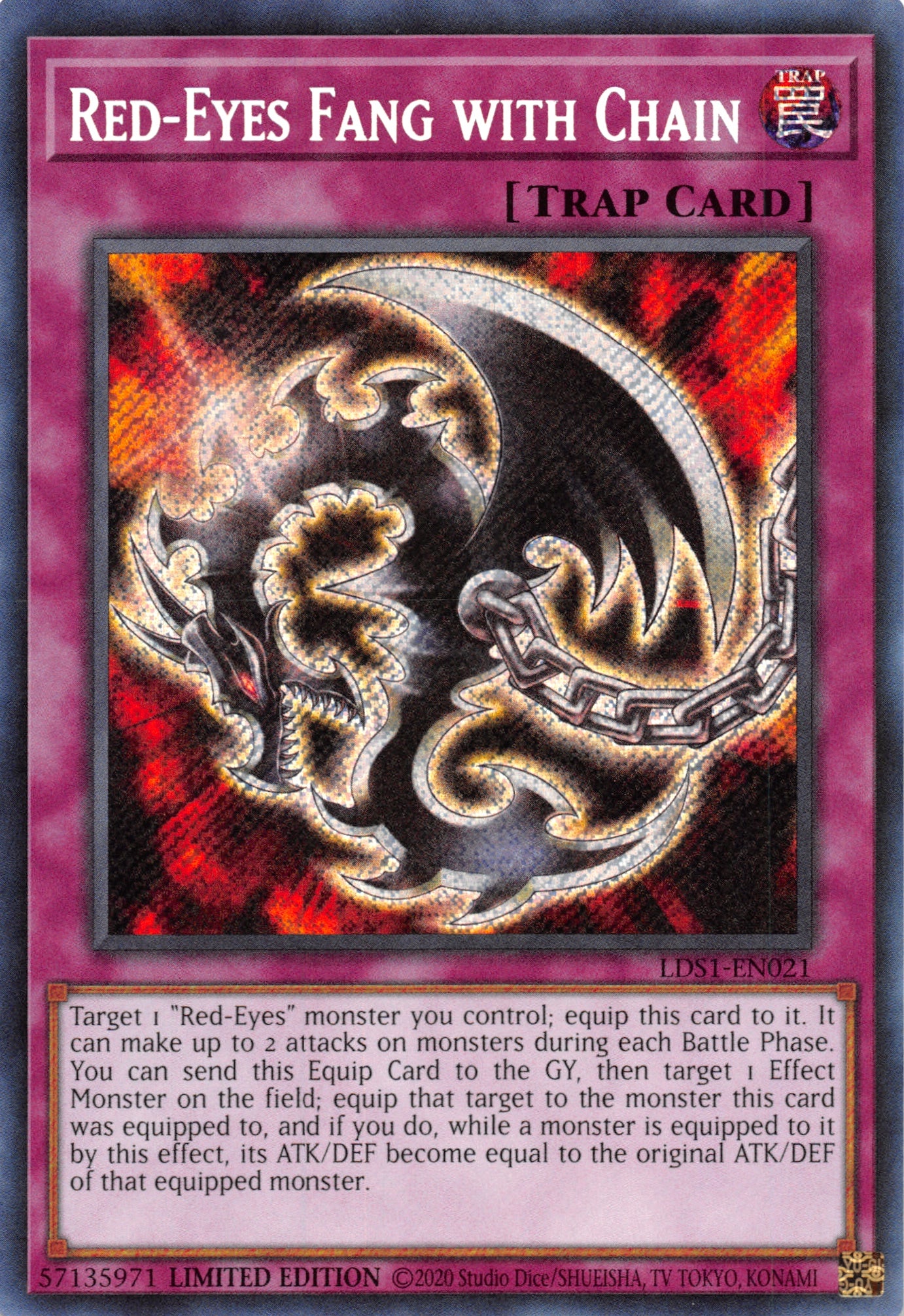 Red-Eyes Fang with Chain [LDS1-EN021] Secret Rare