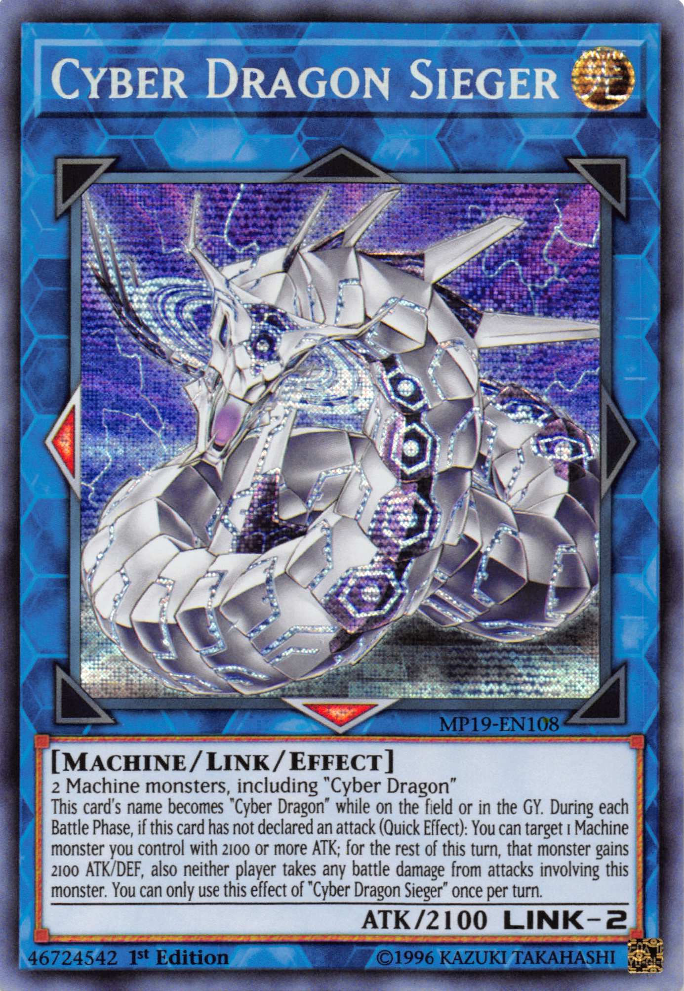 Cyber Dragon Sieger [MP19-EN108] Prismatic Secret Rare