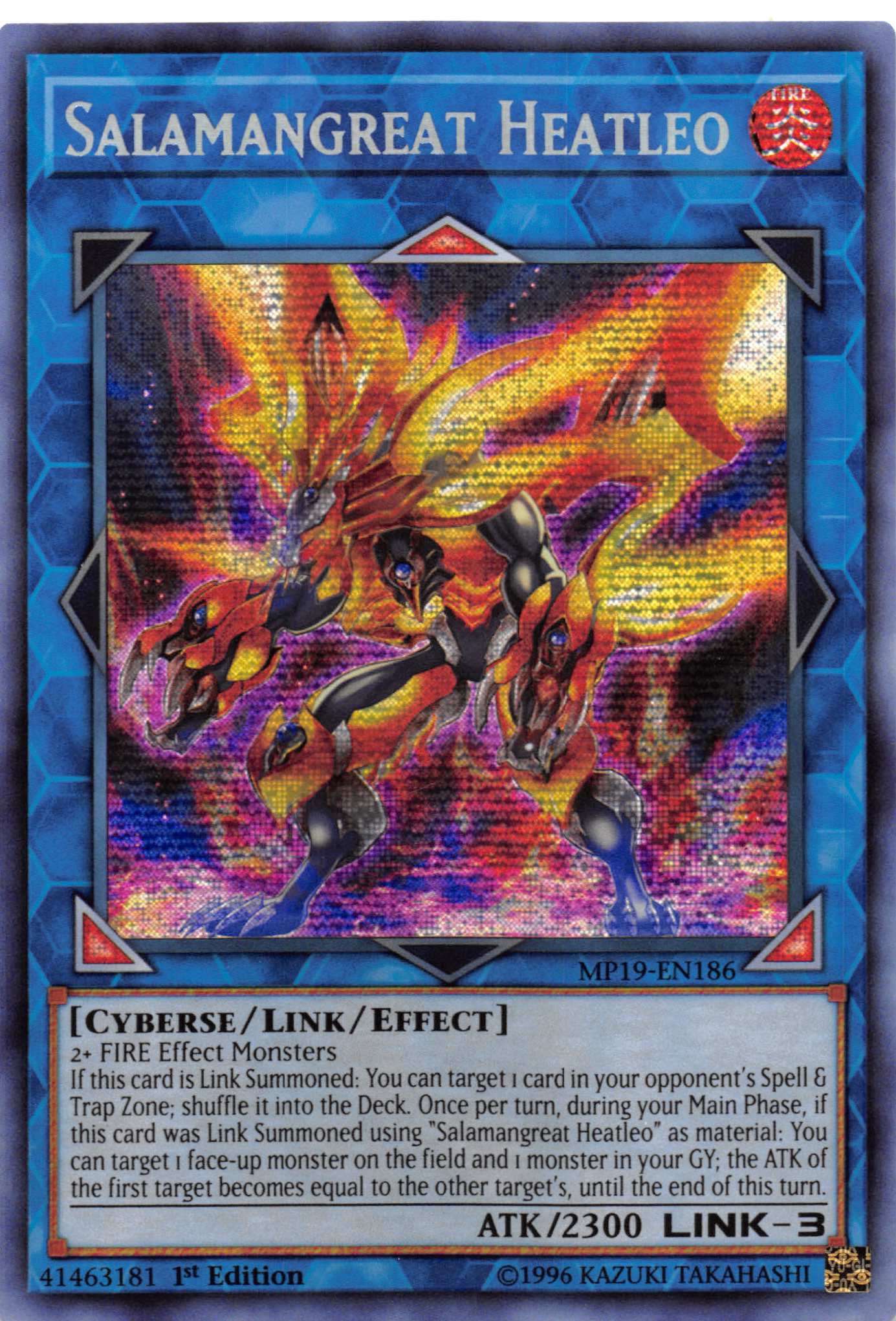 Salamangreat Heatleo [MP19-EN186] Prismatic Secret Rare