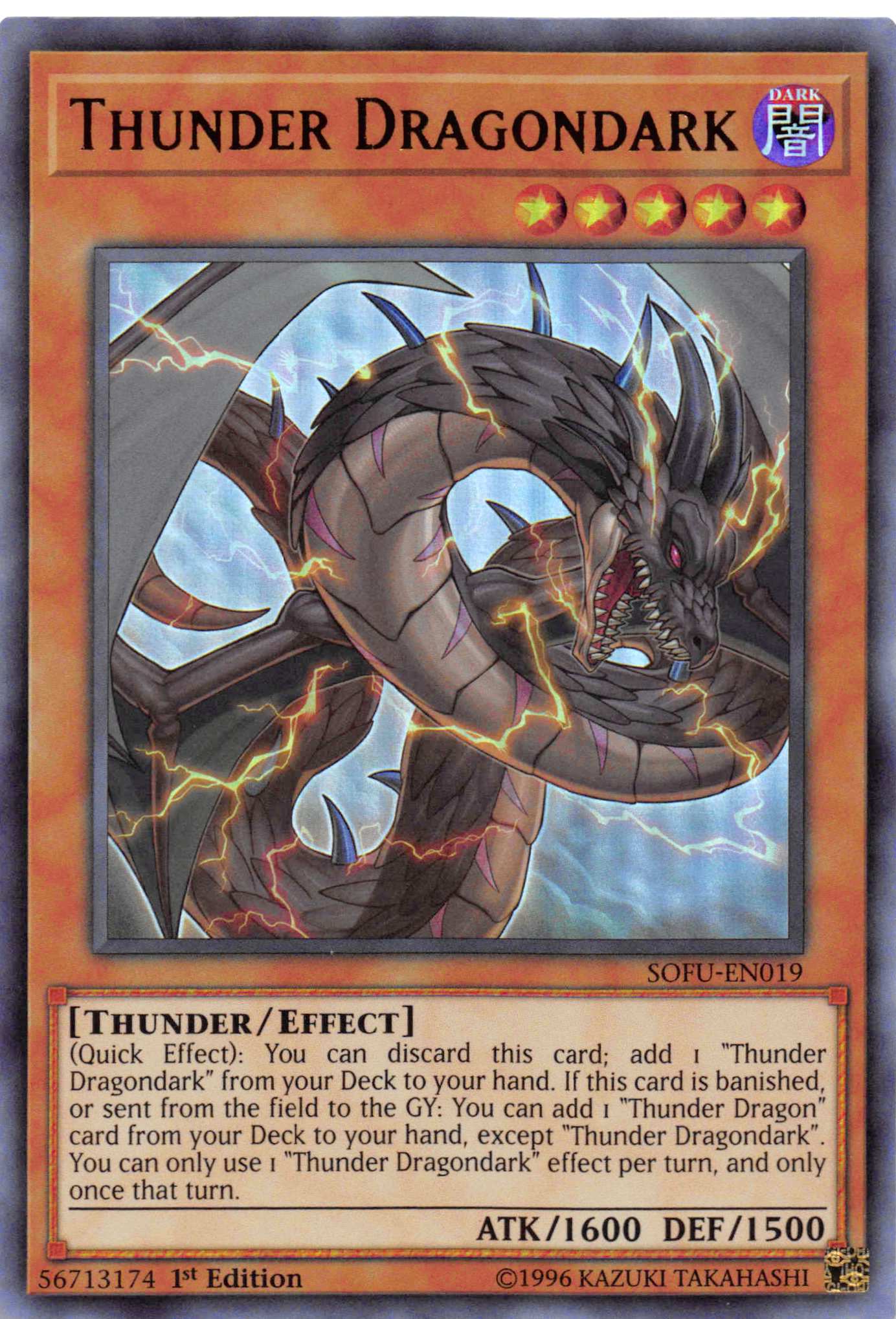 Thunder Dragondark [SOFU-EN019] Ultra Rare