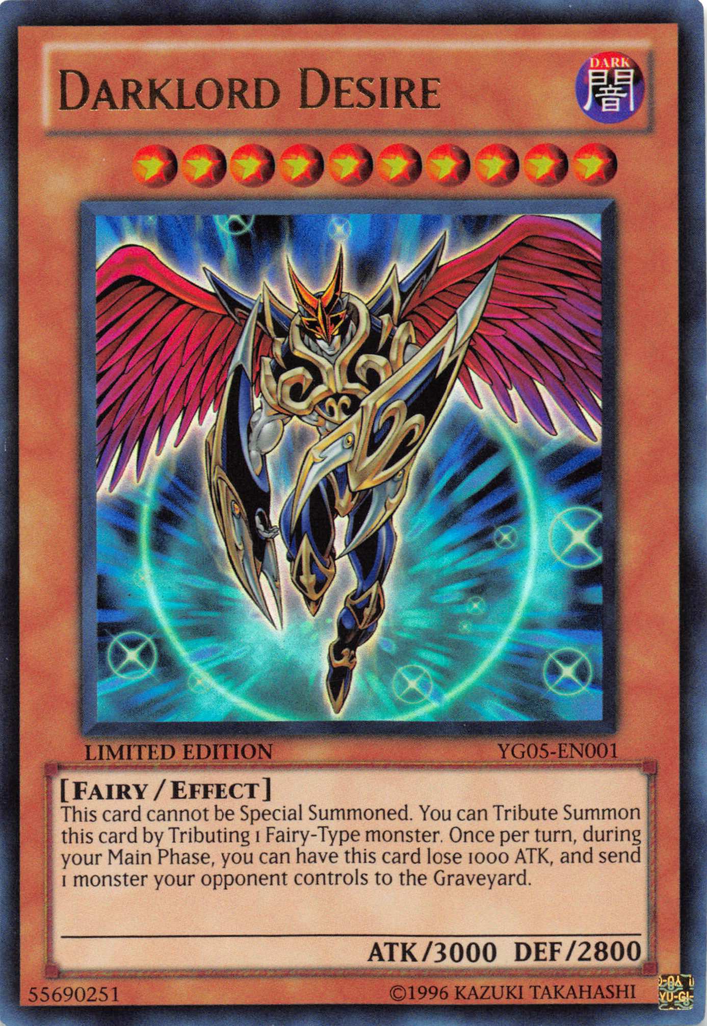 Darklord Desire [YG05-EN001] Ultra Rare